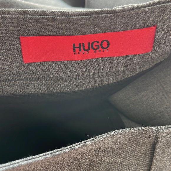 Hugo Boss Stretch Wool Dress Pants in Gray 34 SHORT - Picture 3 of 6